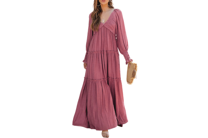 long sleeve maxi dresses for women