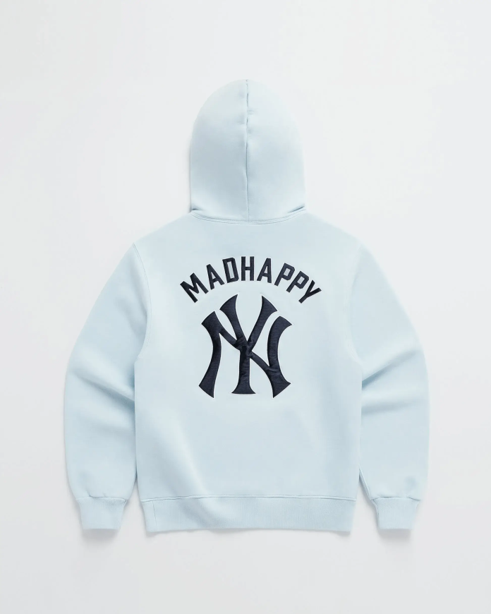 Madhappy Yankees Embroidered Fleece Sky Blue Hoodie