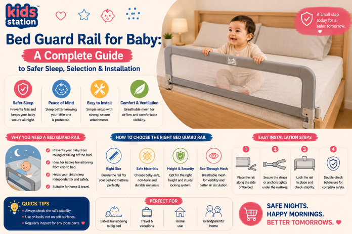 Bed Guard Rail for Baby