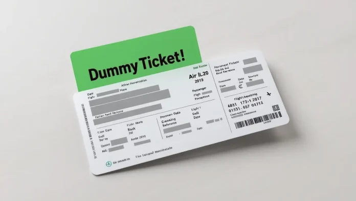 Dummy Air Ticket