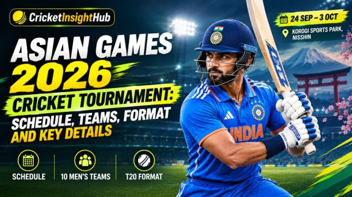 Asian Games 2026 Cricket Tournament