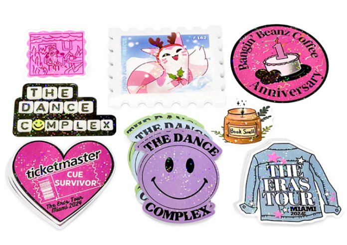 Sparkly Custom Glitter Stickers For Brand Promotion And Crafts
